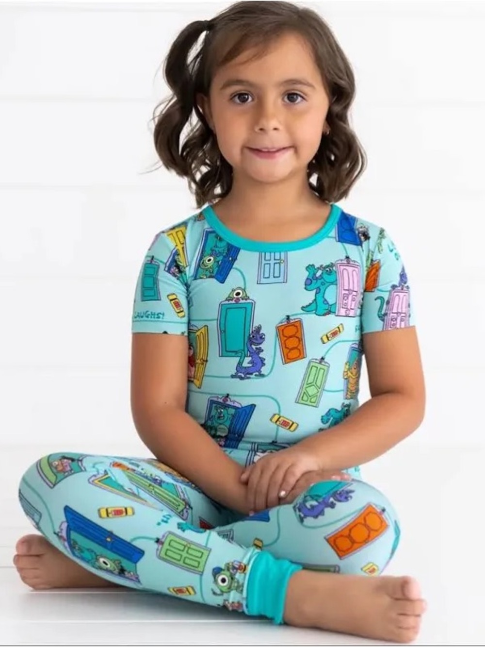 NWT Little Sleepies Monsters Inc Short Sleeved Pajama Set 12-18